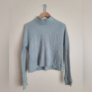 Women's The North Face Long Sleeve Mock Neck Chabot sz s light blue